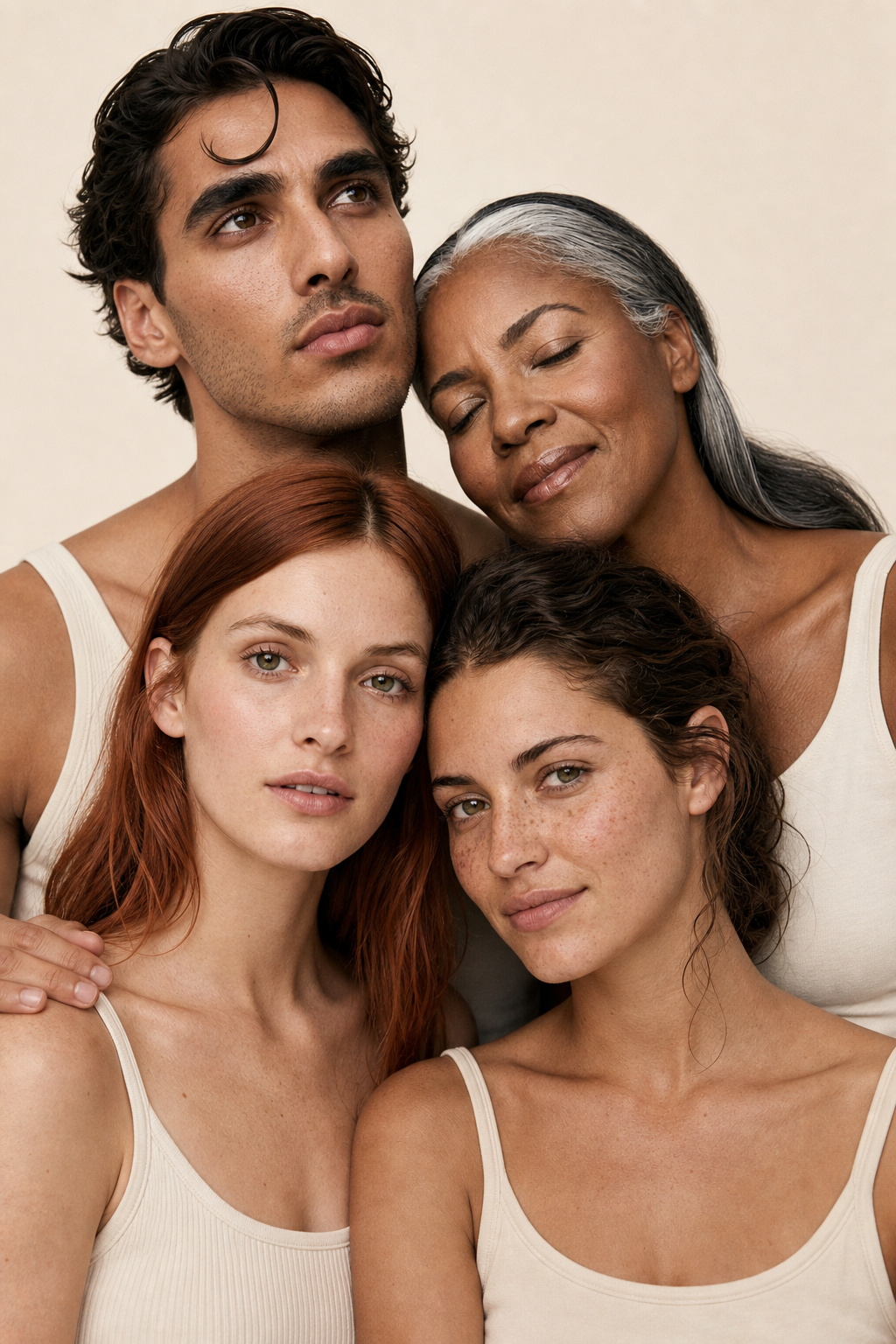 Groupe · quatre visages